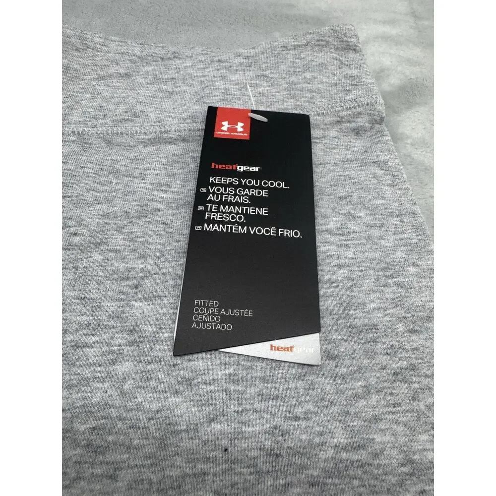 UNDER ARMOUR Gray Girls Finale Knit Active Workout Leggings Size Youth XL